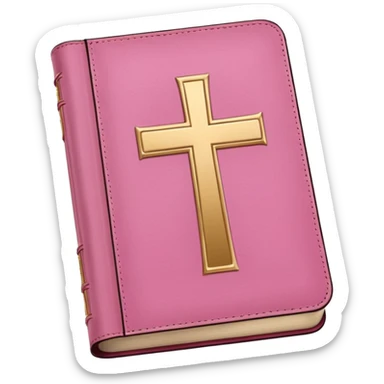 Biblia rosa sin cruz que diga Holy bible sticker