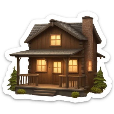 Romantic cabin sticker