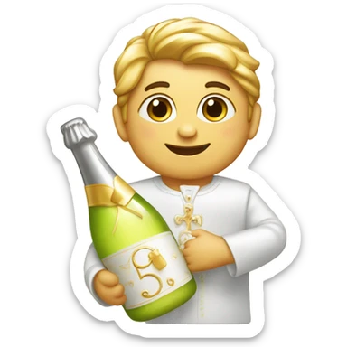 Christening floathome on new years 2025 with champagne bottle sticker