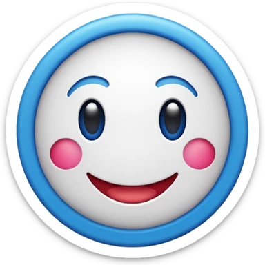 emoji de selo verificado do instagram, círculo azul, check branco no centro, estilo emoji oficial, fundo limpo, alta qualidade sticker