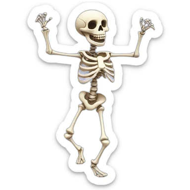 dancing skeleton sticker