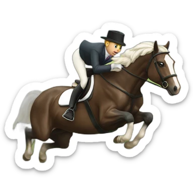 mr horse jumping sticker