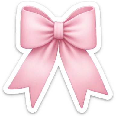 Light pink bow sticker