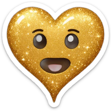 Glitter heart  sticker