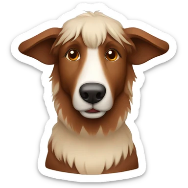 Australia shepherd In beige , red and brown  sticker