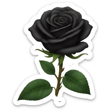 A rose black sticker
