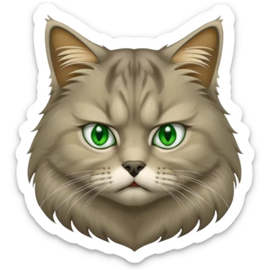 gato siberiano enfadado sticker