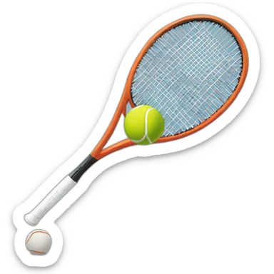tennis racket hitting bug sticker