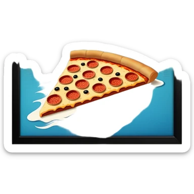 Chicago Riverwalk pizza  sticker