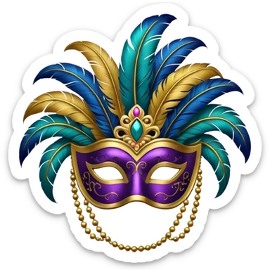 Venetian Carnival Mask sticker