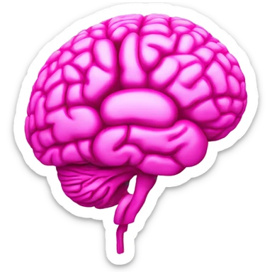brain neon pink sticker
