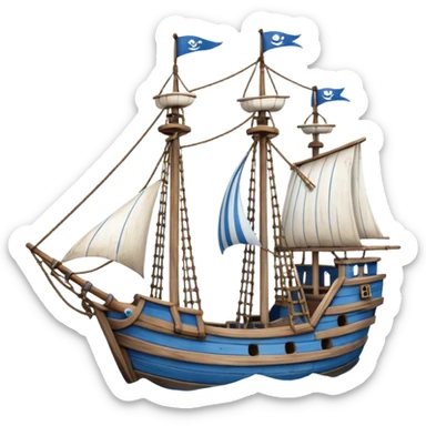 little pirate ship for penguins sticker