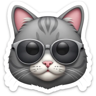 Cat wearing sunglasses sticker