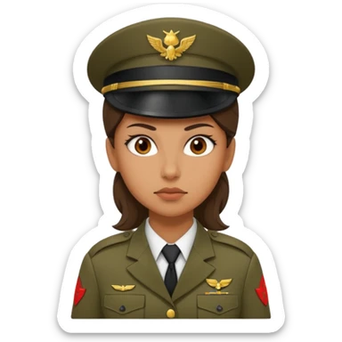 militar mujer sticker
