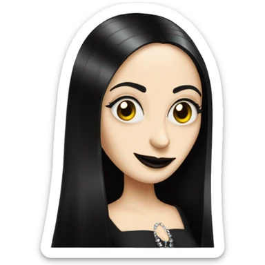 modern morticia addams  sticker