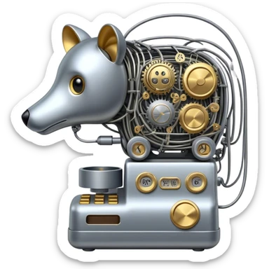 A machine that translates animal thoughts into human language sticker