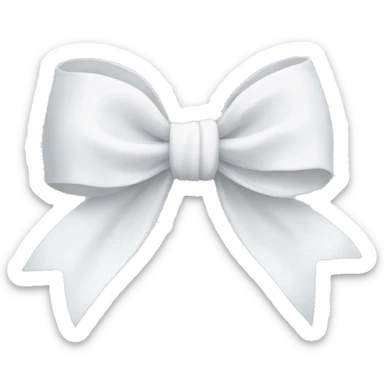 White bow sticker