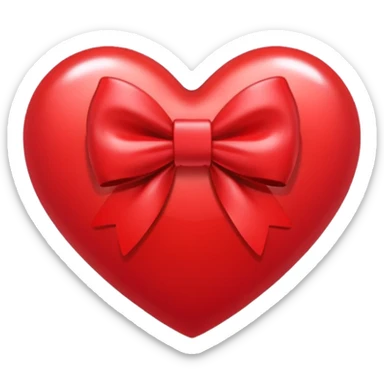 heart with a bow, kpop sticker