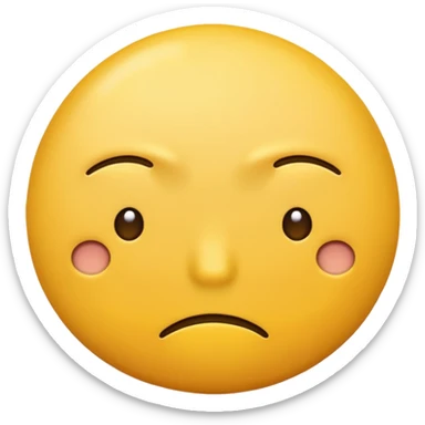 A sad yellow emoji facing the other way but they have a big butt sticker