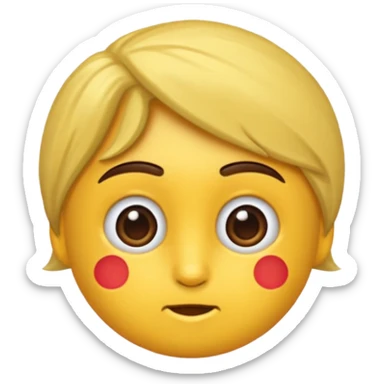 Сделай смайлик мальчика с волосами  sticker