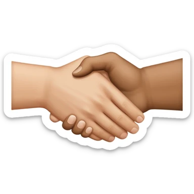 two hands doing a cool “dap up” handshake sticker