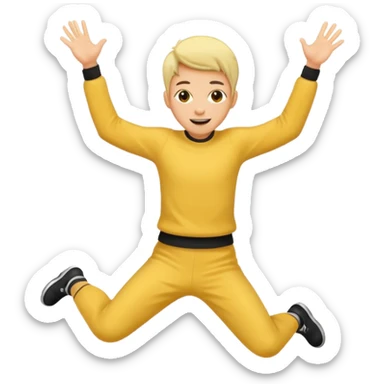 Make an emoji of a person jumping sticker