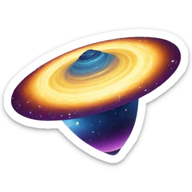 spinning top galaxy sticker