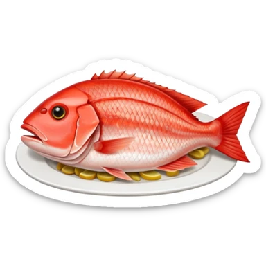 red snapper fish dinner sticker
