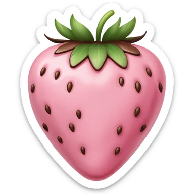 Pale pink chocolate strawberry  sticker