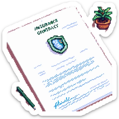 life insurance contract with a signature sticker