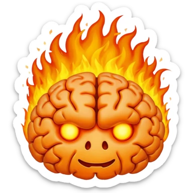 Brain on fire sticker