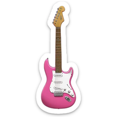 Pink electric guitar for women who song  sticker