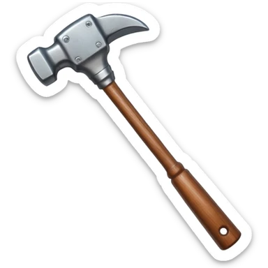 Hammer with wooden handle
 sticker