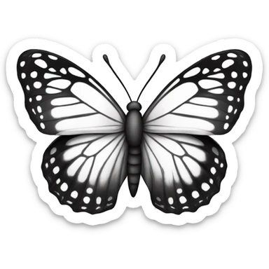 Mariposa boland e blanco y negro  sticker