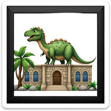 Dinosaur Museum Building sticker