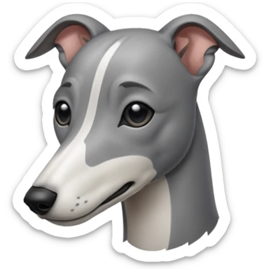 Greyhound front facing sticker