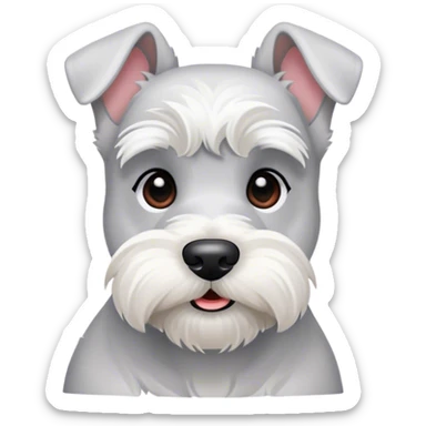 white miniature schnauzer  sticker