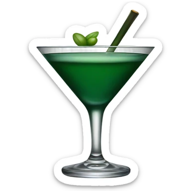Dark green martini sticker