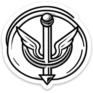 Hermes Society secret symbol with silver bar sticker