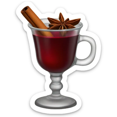 Mulled wine with star anise sticker