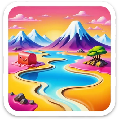 spam land surreal dali landscape sticker