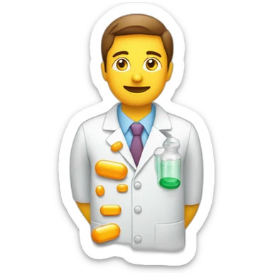 Farmacêutica with pills sticker