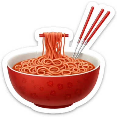tomato noodle chopstick sticker
