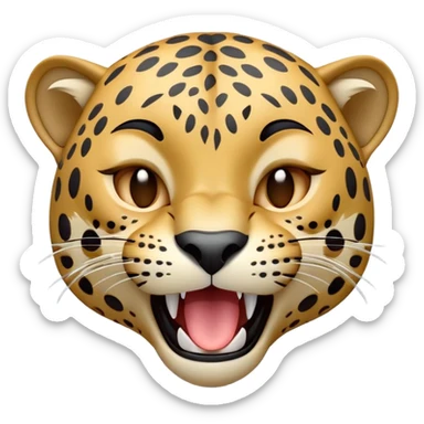 cinematic-cute-yawning-jaguar-portrait-emoji,-head-tilted-slightly-with-a-dramatic,-wide-open-yawn,-showcasing-a-lithe,-graceful-build-with-distinctive-rosette-patterns-and-sleepy,-half-closed-eyes,-simplified-yet-irresistibly-adorable sticker