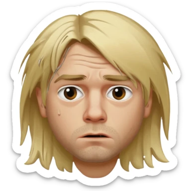 kurt cobain face sticker