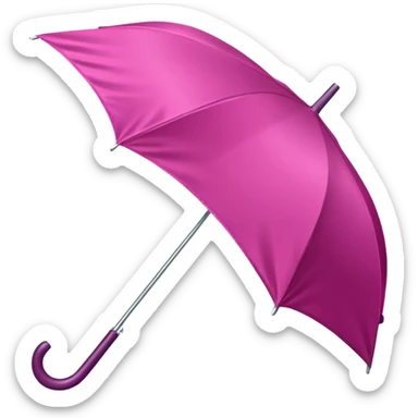 Dark pink umbrella with bow on the holder sticker