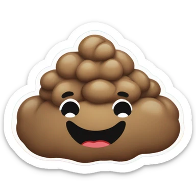 Rainbow poop sticker