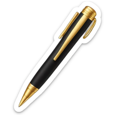 gold and black old pen sticker
