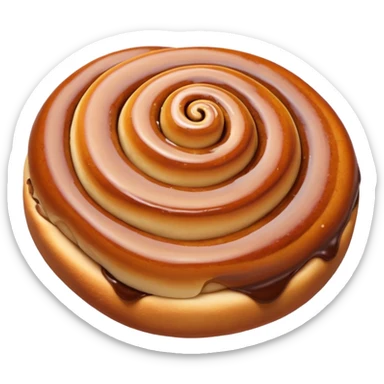 Brown glazed cinnamon roll ￼ sticker
