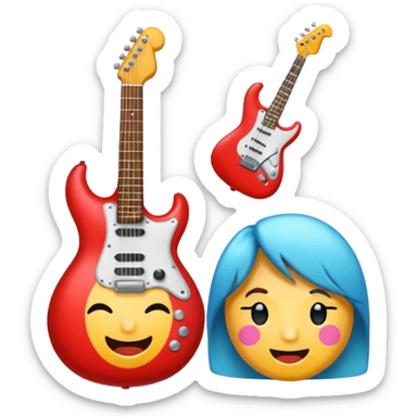 Emoticonos relacionados con la música pop y rock sticker